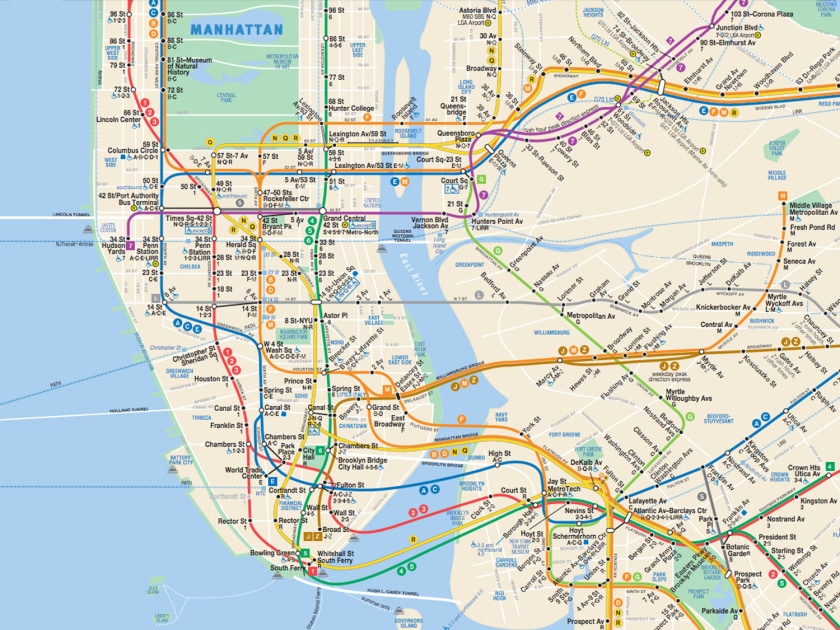 Mapa do metrô de Nova York