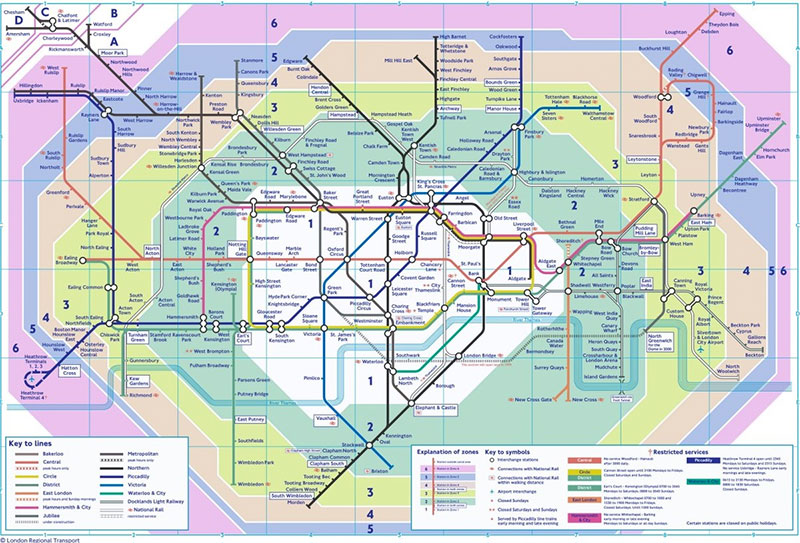 Mapa do metrô de Londres